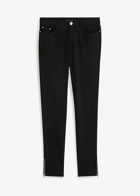 Treggings in schwarz von vorne - bonprix