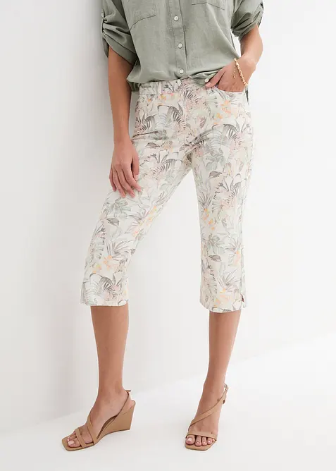Capri-Hose in weiß von vorne - bonprix