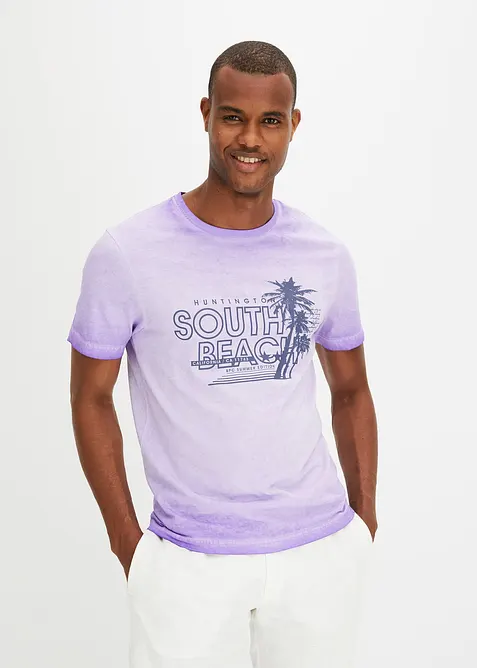 bonprix, T-Shirt in ausgewaschener Optik aus reiner Bio-Baumwolle