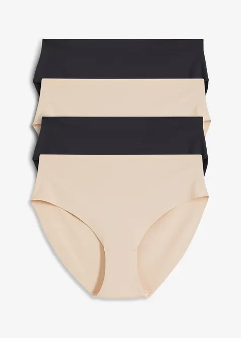 Slip (4er Pack) in beige von vorne - bonprix