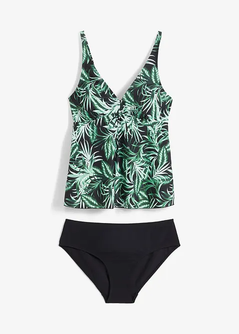 Tankini (2-tlg.Set) in schwarz von vorne - bonprix