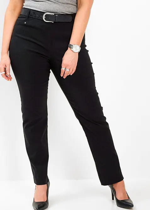 Bengalin-Hose aus Viskose-Mix in schwarz von vorne - bonprix