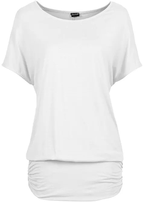 Shirt aus softem Viskose-Mix in weiß von vorne - bonprix