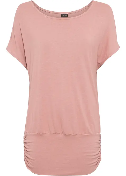 Shirt aus softem Viskose-Mix in rosa von vorne - bonprix