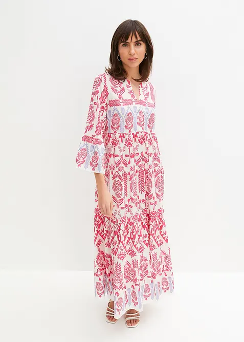 Maxikleid in weiß von vorne (Totalaufnahme) - bonprix