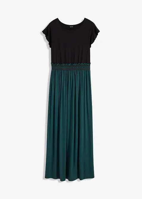 Jerseykleid aus softem Viskose-Mix in schwarz von vorne - bonprix