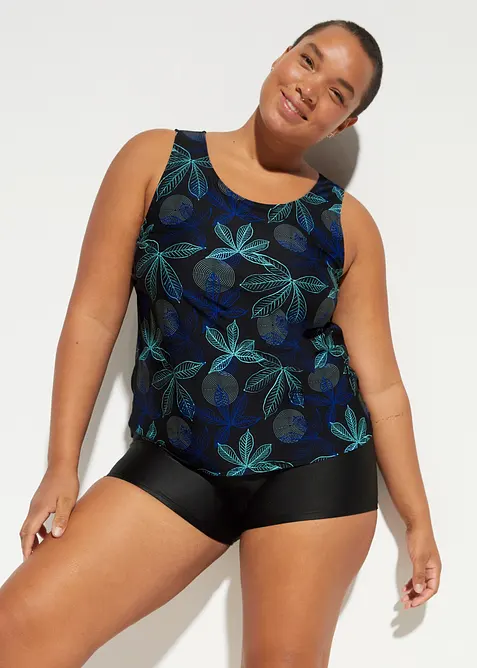 Tankini (2-tlg.Set) in schwarz von vorne (Totalaufnahme) - bonprix
