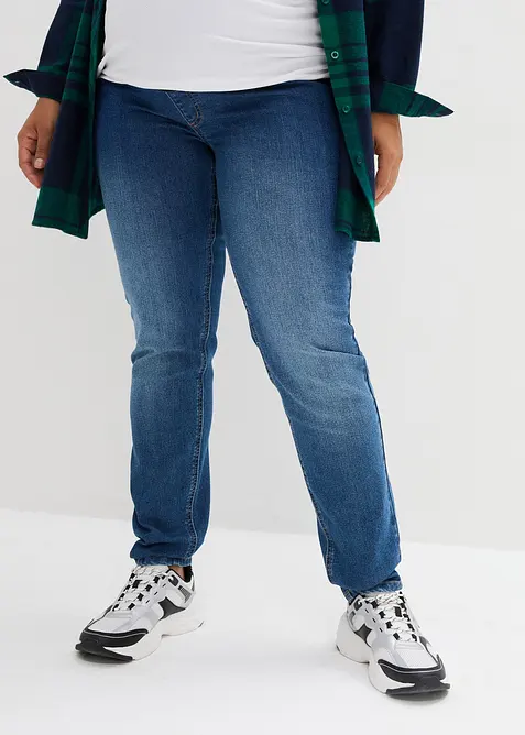 Umstandsjeggings mit Baumwolle (2er Pack), Skinny in blau von vorne - bonprix