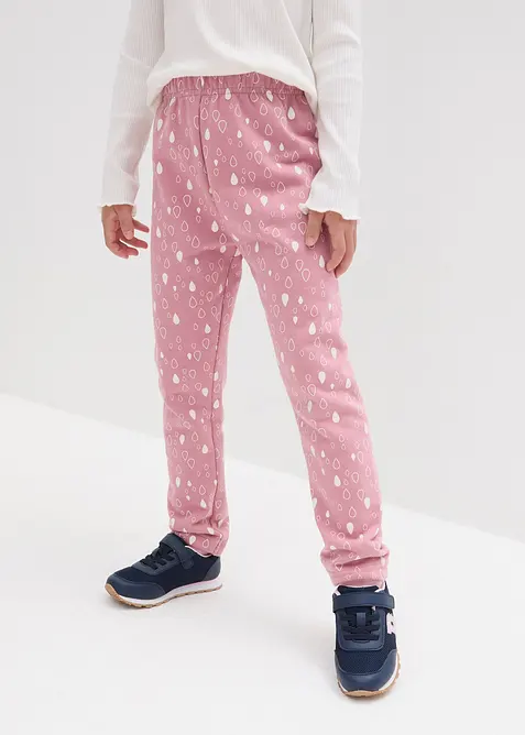 Kinder Thermoleggings in rosa von vorne - bonprix