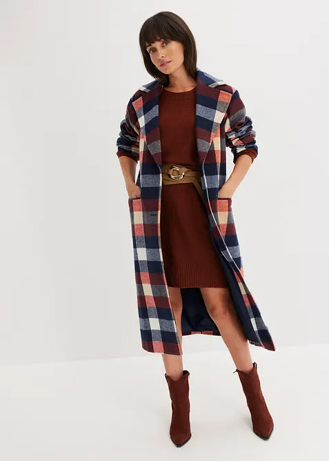 Oversize-Strickkleid in braun im Look von vorne (Totalaufnahme) - bonprix