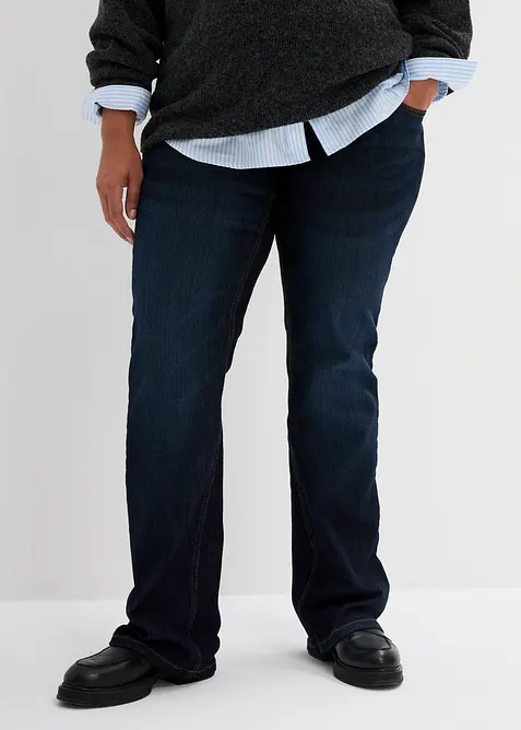 Umstands-Stretch-Jeans, Bootcut in blau von vorne - bonprix