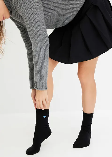 Thermo Socken mit Bio-Baumwolle (6er Pack) in schwarz (Detailaufnahme) - bonprix