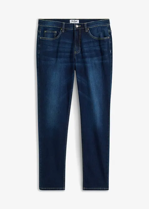 Regular-Fit-Jeans, Tapered in blau von vorne - bonprix