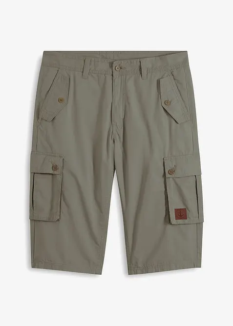 Cargo-Bermuda aus Baumwolle in Regular Fit in grau von vorne - bonprix