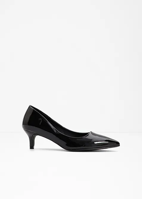 Pumps in Lack-Optik in schwarz - bonprix