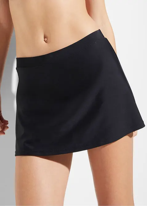 Baderock mit Innenslip in schwarz von vorne - bonprix