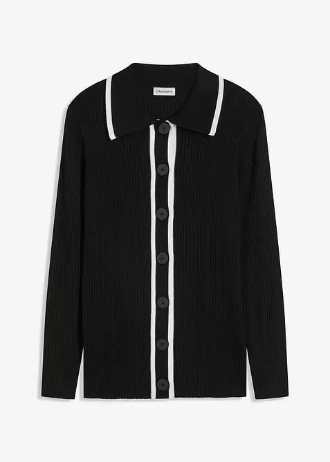 Smart Cardigan in schwarz von vorne - bonprix