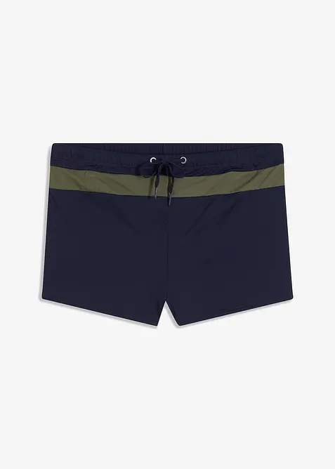 Badehose mit Bindeband in blau von vorne - bonprix