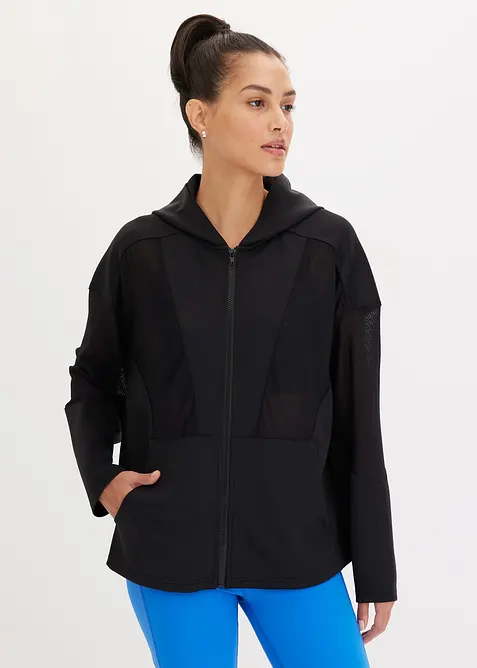 bonprix, Funktions-Sportjacke mit transparentem Mesh, oversized