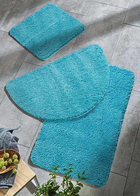 Getuftete Uni-Badematte mit hohem Flor in petrol - bonprix