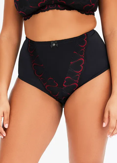 Medium Shape Slip mit Spitze in schwarz von vorne - bonprix