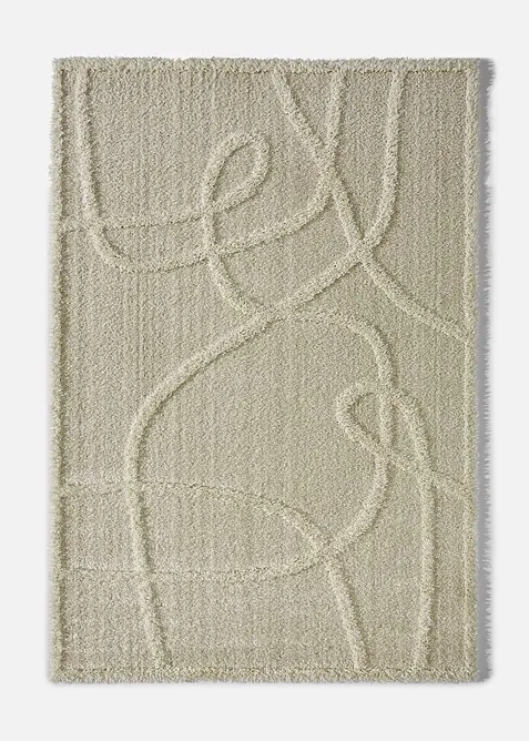 Teppich in Hoch-Tief Musterung in beige - bonprix
