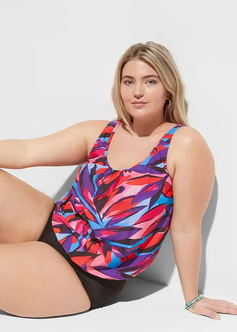 Tankini (2-tlg.Set) in blau von vorne (Totalaufnahme) - bonprix