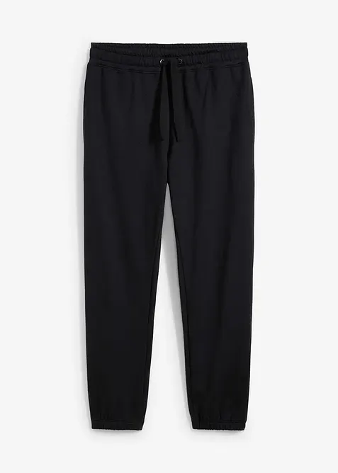Loose Fit Jogginghose, Straight in schwarz von vorne - bonprix
