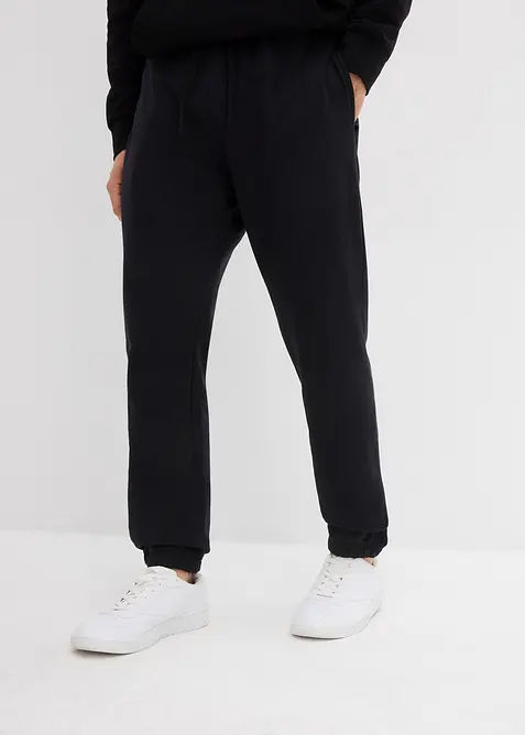 Jogginghose in Loose Fit in schwarz von vorne - bonprix