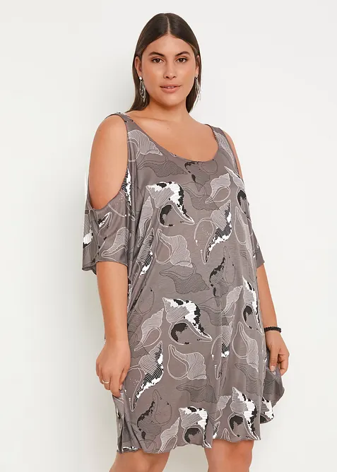 Strandkleid in grau von vorne (Totalaufnahme) - bonprix