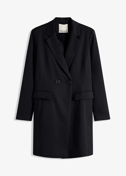 Longblazer in schwarz von vorne - bonprix