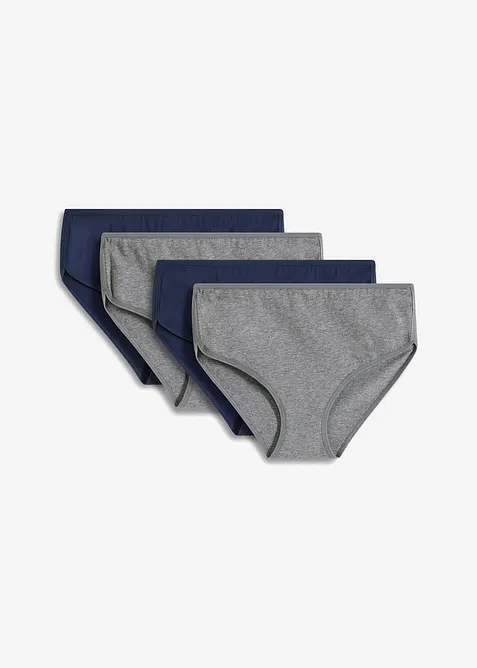 Maxipanty mit Bio-Baumwolle (4er Pack) in blau von vorne - bonprix