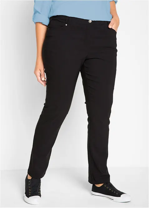 Bengalin-Hose mit Bequembund aus Viskose-Mix in schwarz von vorne - bonprix