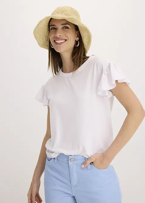 bonprix, Shirt mit Volants-Ärmeln