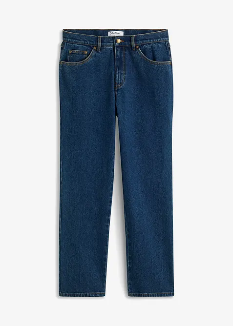 Classic-Fit-Jeans, Straight in blau von vorne - bonprix
