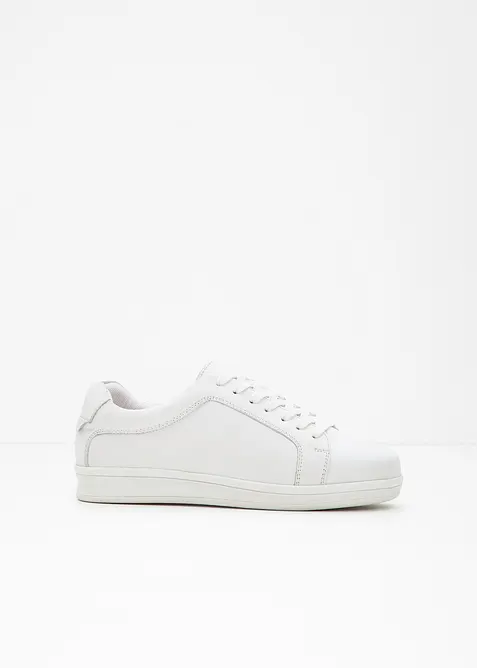 Sneaker aus Leder in weiß - bonprix