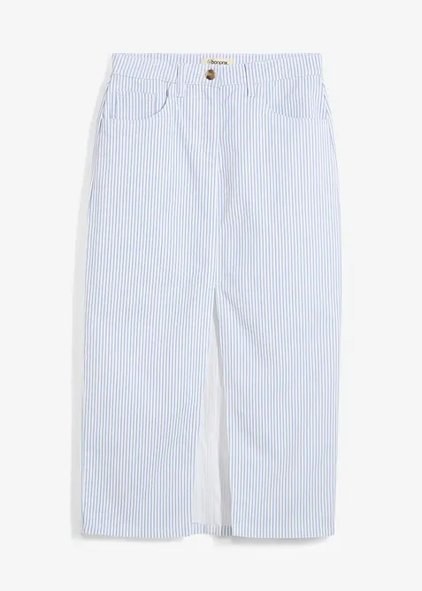 Jeansrock in weiß von vorne - bonprix