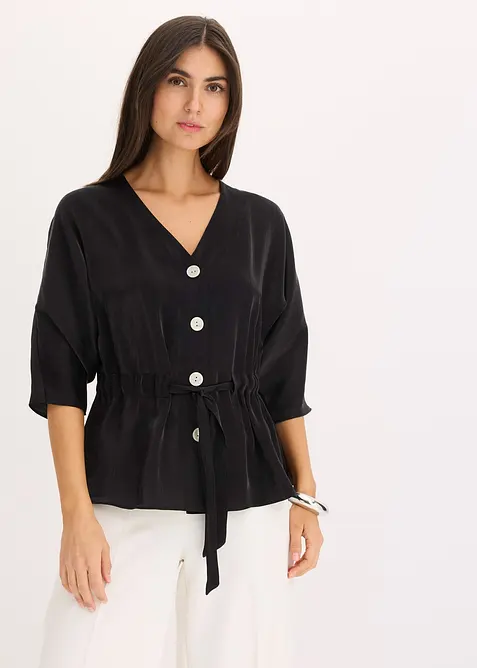 bonprix, Bluse mit Bindeband