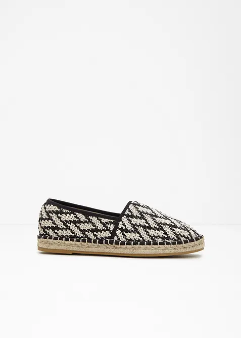 Espadrilles in Bast-Optik in schwarz - bonprix