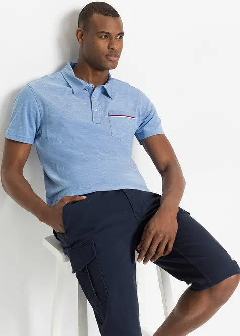 Poloshirt aus robustem Piqué (2er Pack) in rot von vorne (im Anschnitt) - bonprix
