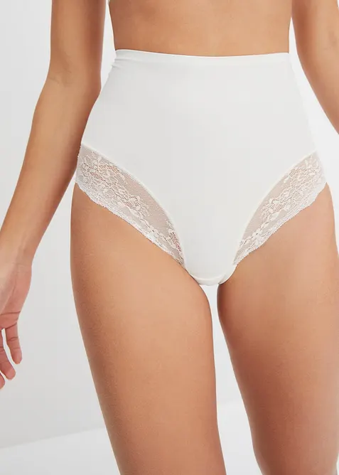 Medium Lasercut Shape Panty (2er Pack) in weiß von vorne - bonprix