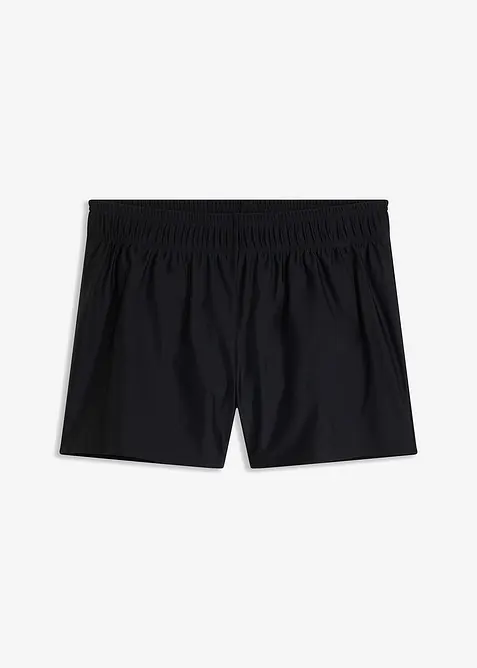 Badeshorts mit Innenslip in schwarz von vorne - bonprix