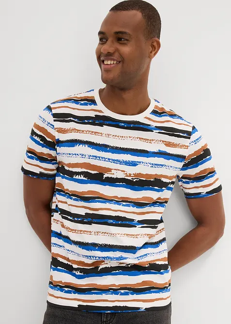 T-Shirt aus Bio-Baumwolle in weiß von vorne (im Anschnitt) - bonprix