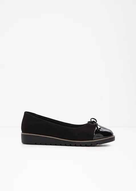 Ballerinas mit gepolsterter Innensohle in schwarz - bonprix
