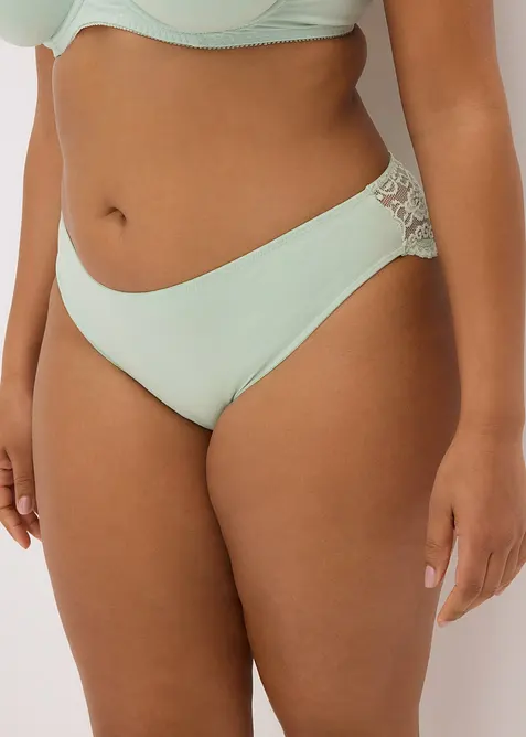 Slip mit Spitze (6er Pack) in weiß von vorne - bonprix