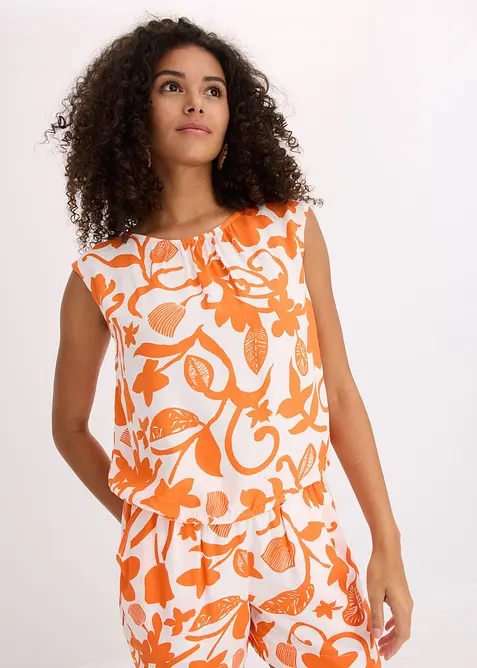 bonprix, verkürztes Blusentop aus fließender Viskose