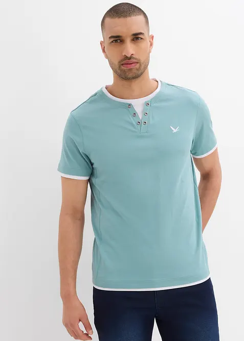 bonprix, 2 in 1 Shirt, Kurzarm (2er Pack)