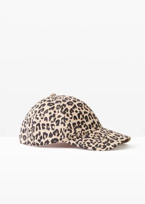 Cap aus 100% Baumwolle in schwarz von vorne - bonprix