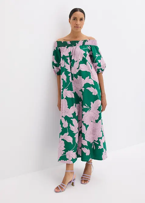 bonprix, Carmen-Kleid aus reiner Baumwolle