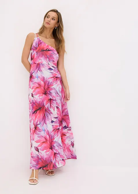 bonprix, One-Shoulder-Kleid aus strukturiertem Crepe